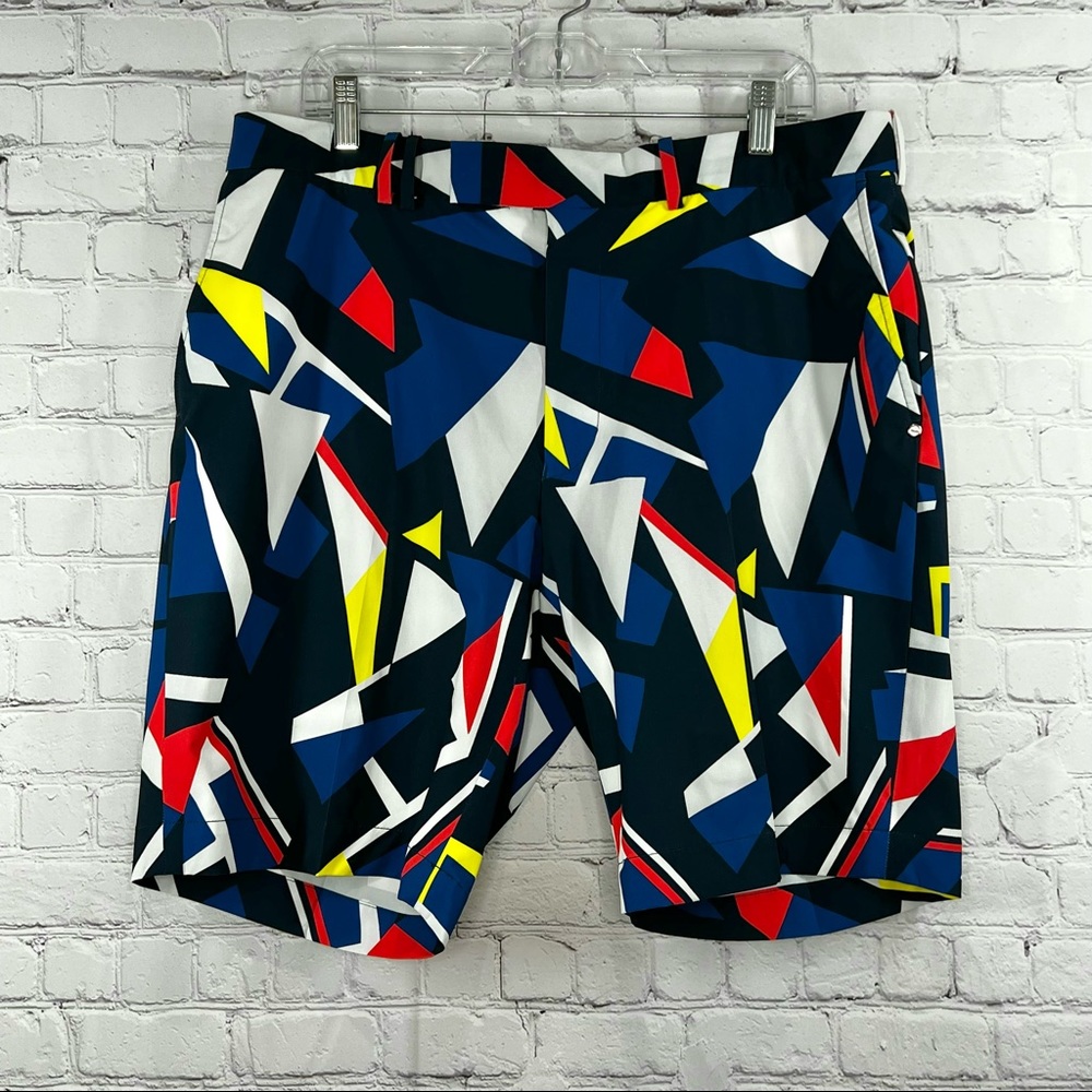 RLX Ralph Lauren Multi Color Geo Print Golf Shorts 36